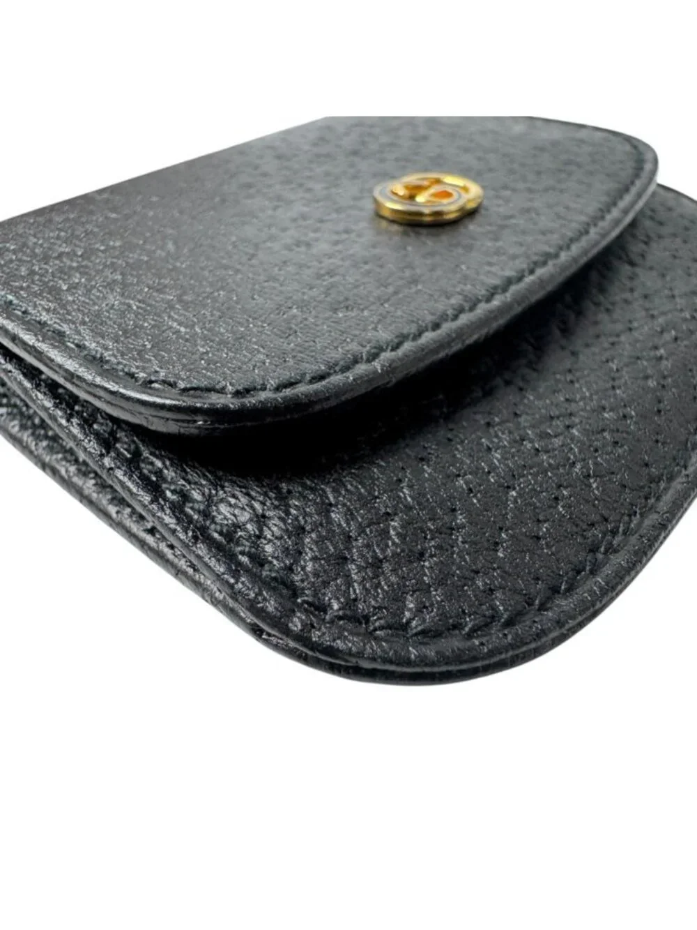 Gucci Vintage GG Marmont Coin Purse Black Leather